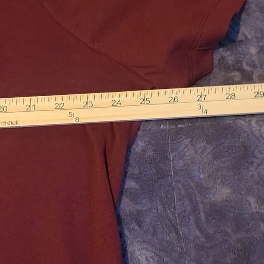 LANE BRYANT NWT Cotton Blend Wine/Burgundy Fitted Tee Plus Size 26/28 - Picture 9 of 11
